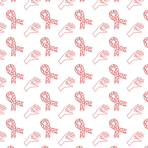red awareness ribbon hand pattern on transparent background - Download Free Stock Videos Pikwizard.com