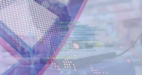 Abstract Financial Data with Computer Code Overlay