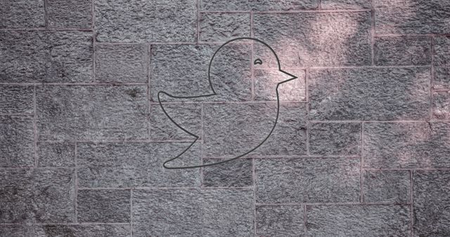 Glowing Neon Bird Icon on Brick Wall Symbolizing Social Media Communication - Download Free Stock Images Pikwizard.com