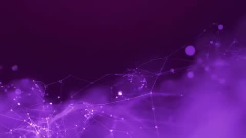 Glowing Network Nodes in Digital Misty Purple Hues
