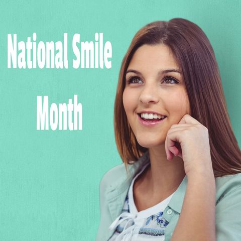 Happy Young Woman Celebrating National Smile Month - Download Free Stock Templates Pikwizard.com