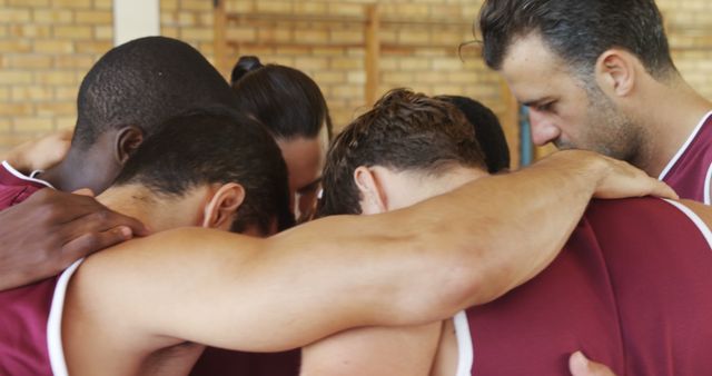 Basketball Team Huddling for Motivation - Download Free Stock Images Pikwizard.com