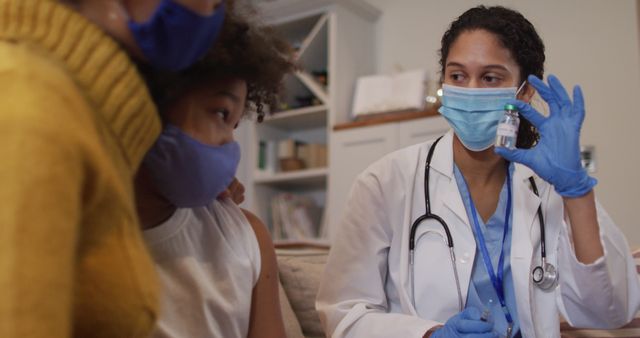 Doctor Preparing Child for Vaccination in Clinic Setting - Download Free Stock Images Pikwizard.com