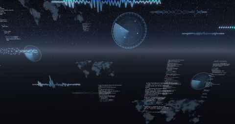 Futuristic Digital Data Interface with World Maps and Analytics - Download Free Stock Images Pikwizard.com