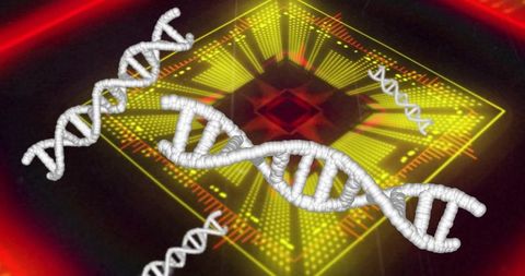 Dna technology integration with futuristic circuitry