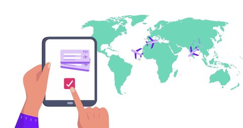 Booking Travel Online Using Digital Tablet Interface - Download Free Stock Images Pikwizard.com