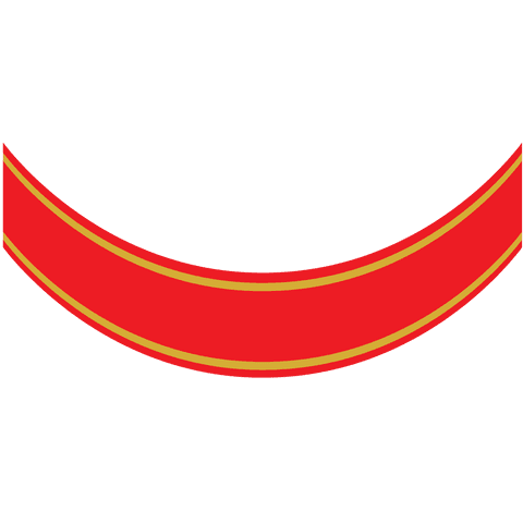 Curved Red Ribbon with Gold Outlines on Transparent Backdrop - Download Free Stock Videos Pikwizard.com