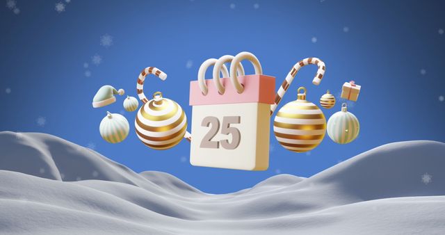 Festive Christmas Calendar with Holiday Decorations - Download Free Stock Images Pikwizard.com