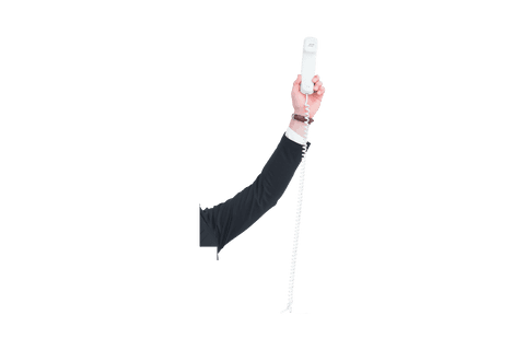 Caucasian Male Hand Holding Telephone on Transparent Background - Download Free Stock Videos Pikwizard.com