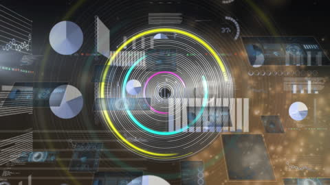 Futuristic Safe Lock Animation with Data Processing