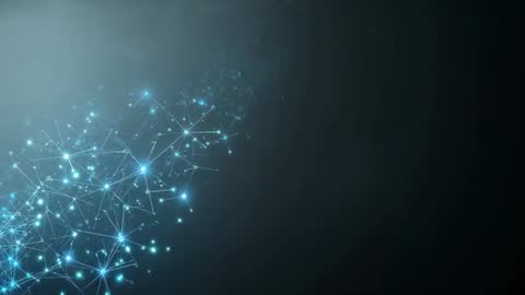 Futuristic Blue Network Expanding in Digital Space