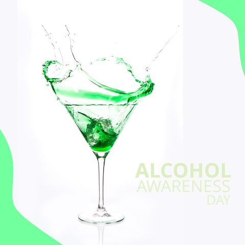 green martini and alcohol awareness day concept - Download Free Stock Templates Pikwizard.com