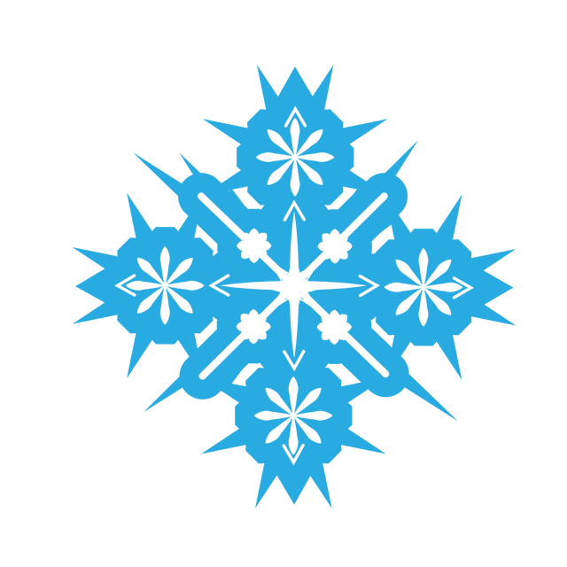 Blue Transparent Decorative Snowflake Design on Black Background - Download Free Stock Videos Pikwizard.com