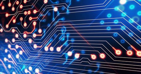Dynamic Light Trails on Computer Circuit Board - Download Free Stock Images Pikwizard.com