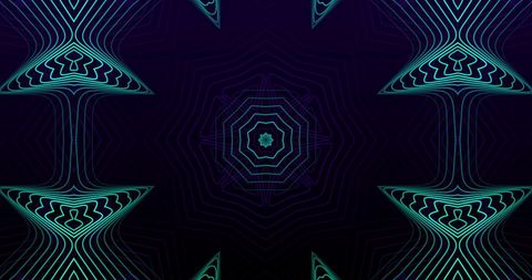 Hypnotic Blue Kaleidoscope Abstract Design - Download Free Stock Images Pikwizard.com
