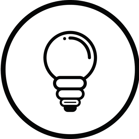 Minimalist Bulb Icon in Circular Enclosure on Transparent Background - Download Free Stock Videos Pikwizard.com