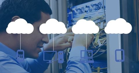 Cloud Computing Engineer Managing Server Infrastructure - Download Free Stock Images Pikwizard.com