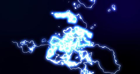 Glowing blue energy streaks on black background