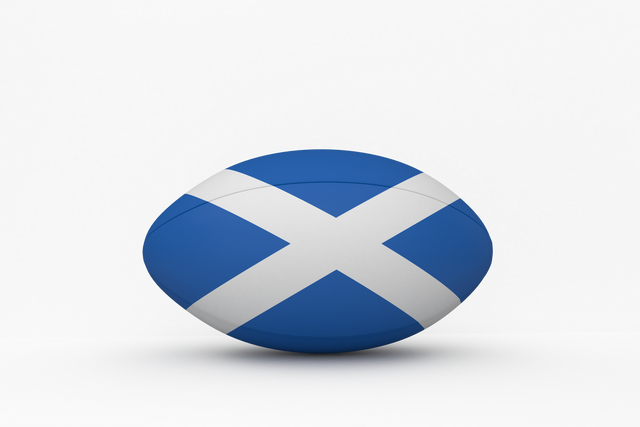 Rugby Ball with Transparent Scottish Flag Design - Download Free Stock Videos Pikwizard.com