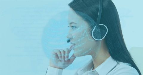 Asian Call Center Agent Using Futuristic Holographic Technology