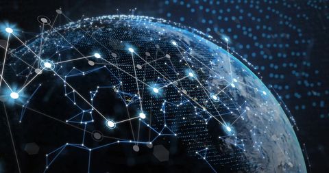 Global Network Connectivity with Digital Data Points - Download Free Stock Images Pikwizard.com