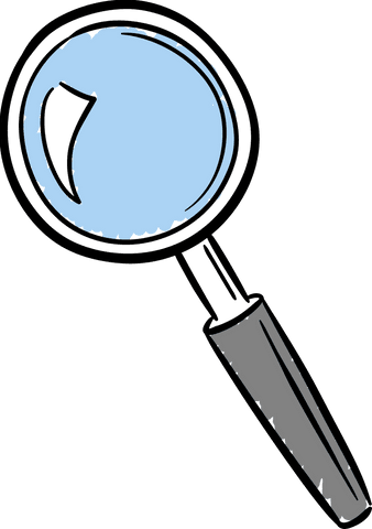 hand drawn transparent magnifying glass with blue lens - Download Free Stock Videos Pikwizard.com