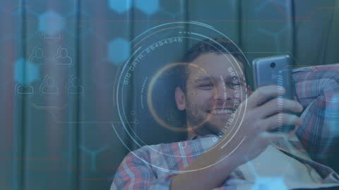 Person Engaged with Digital Interface on Mobile Device