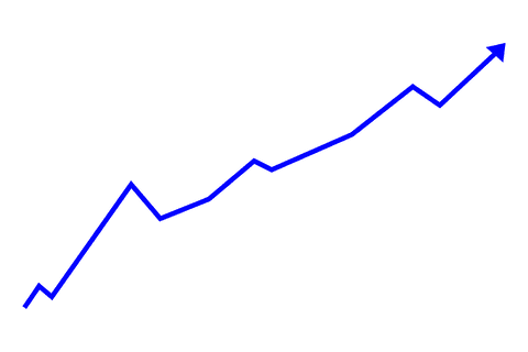 Blue Rising Arrow Indicates Growing Trend on Transparent Background - Download Free Stock Videos Pikwizard.com