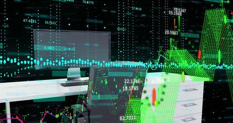 Stock Market Data on Office Screens with Graphs and Numbers - Download Free Stock Images Pikwizard.com