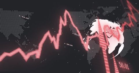 Global financial trends with graphs and maps