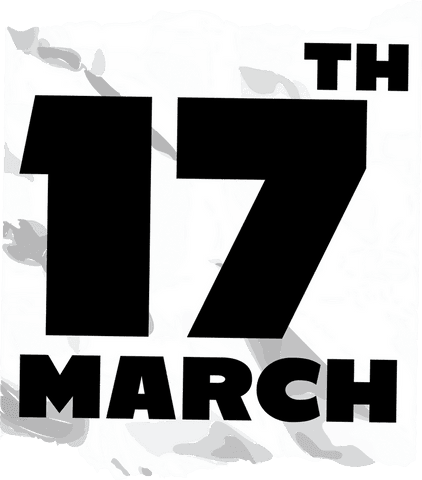bold typography 17th march on transparent background graphic - Download Free Stock Videos Pikwizard.com