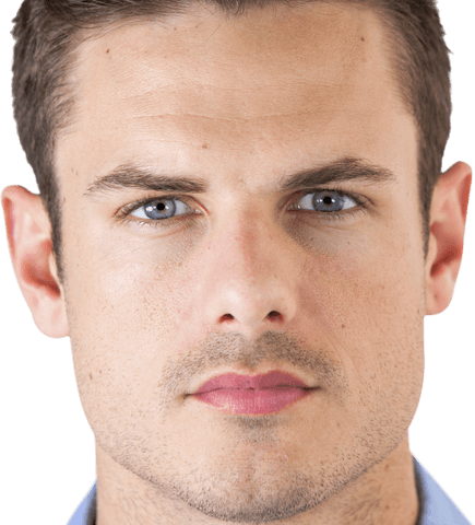 Transparent Face Image of Serene Young Man with Intense Gaze - Download Free Stock Videos Pikwizard.com