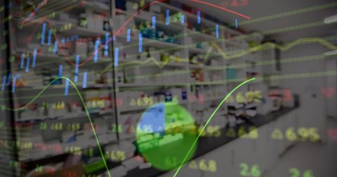 data analytics overlay in pharmaceutical laboratory - Download Free Stock Images Pikwizard.com