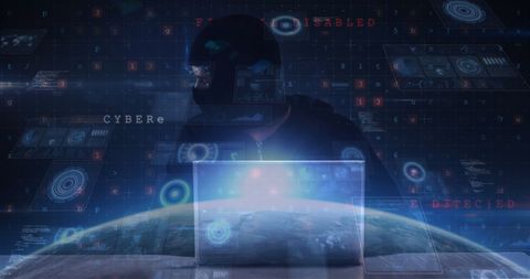 hacker conducting cyber attack in digital environment - Download Free Stock Images Pikwizard.com