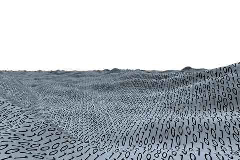 Transparent Binary Code Digital Landscape on Wavy Surface - Download Free Stock Videos Pikwizard.com