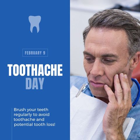 toothache day awareness with thoughtful man - Download Free Stock Templates Pikwizard.com