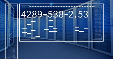 futuristic data processing with digital algorithm overlay on server room - Download Free Stock Images Pikwizard.com