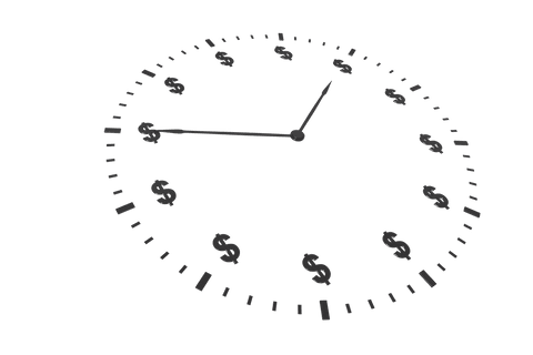 transparent symbolic clock with dollar signs for hour marks - Download Free Stock Videos Pikwizard.com