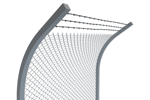 curved steel wire mesh fence on transparent background - Download Free Stock Videos Pikwizard.com