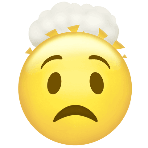 Worried Emoticon with Brainstorming Cloud on Transparent Background - Download Free Stock Videos Pikwizard.com