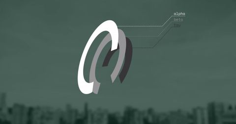 Abstract circular interface analyzing urban data