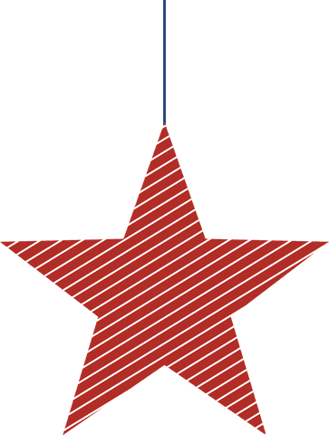 hanging red star christmas decoration png illustration - Download Free Stock Videos Pikwizard.com