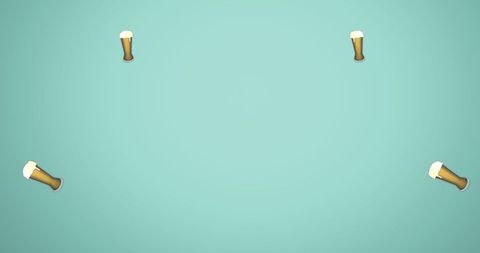 Creative Beer Glass Pattern on Blue Background for Celebration