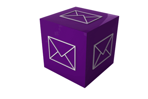 purple cube with mail icon on transparent background digital illustration - Download Free Stock Videos Pikwizard.com