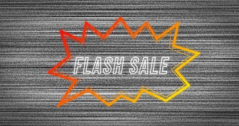 Retro Flash Sale Neon Speech Bubble on Distressed Background - Download Free Stock Images Pikwizard.com