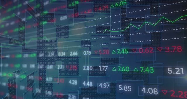 Abstract Digital Financial Data Visualization with Stock Exchange Numbers - Download Free Stock Images Pikwizard.com