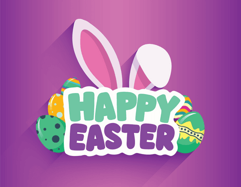 colorful happy easter illustration with eggs on transparent background - Download Free Stock Videos Pikwizard.com