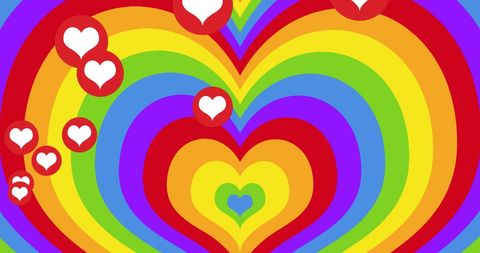 Colorful Rainbow Hearts Celebrating LGBTQ Pride - Download Free Stock Images Pikwizard.com