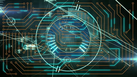 Futuristic Digital Padlock Circuit Concept