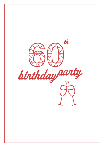 red 60th birthday party celebration on transparent background - Download Free Stock Videos Pikwizard.com